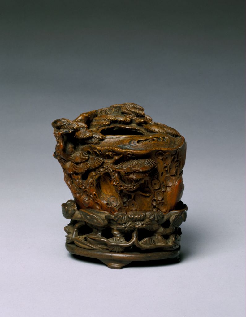 图片[1]-Bamboo root carving of pine tree water cheng-China Archive